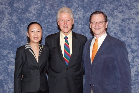 Dr. Chen, President Clinton, and Dr. Frame